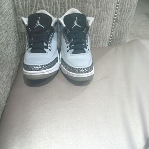 Jordan 3 Retro " Wolf-Grey" Athletic Shoes
